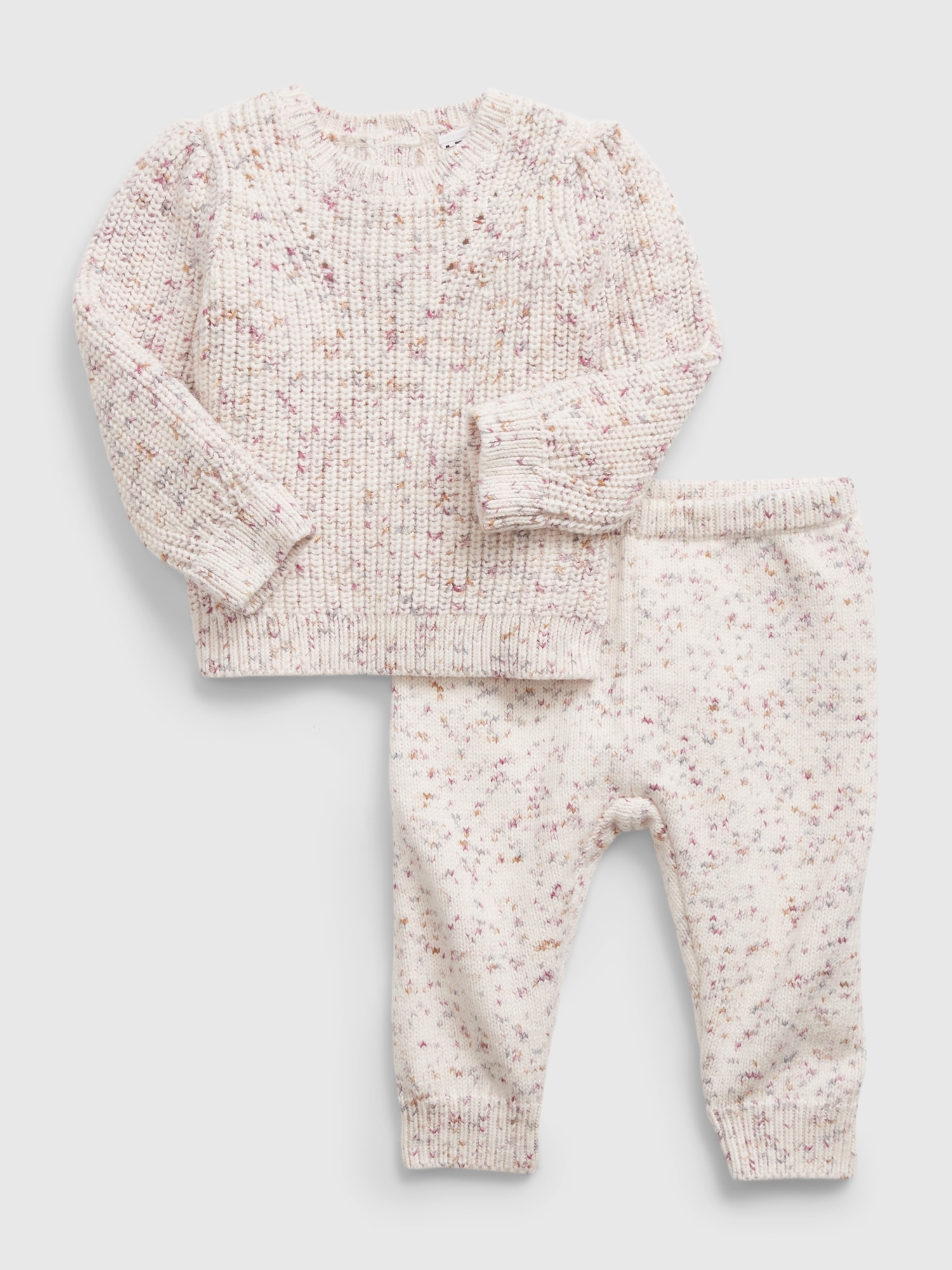 Gap Baby Sweater Set in Ivory Frost