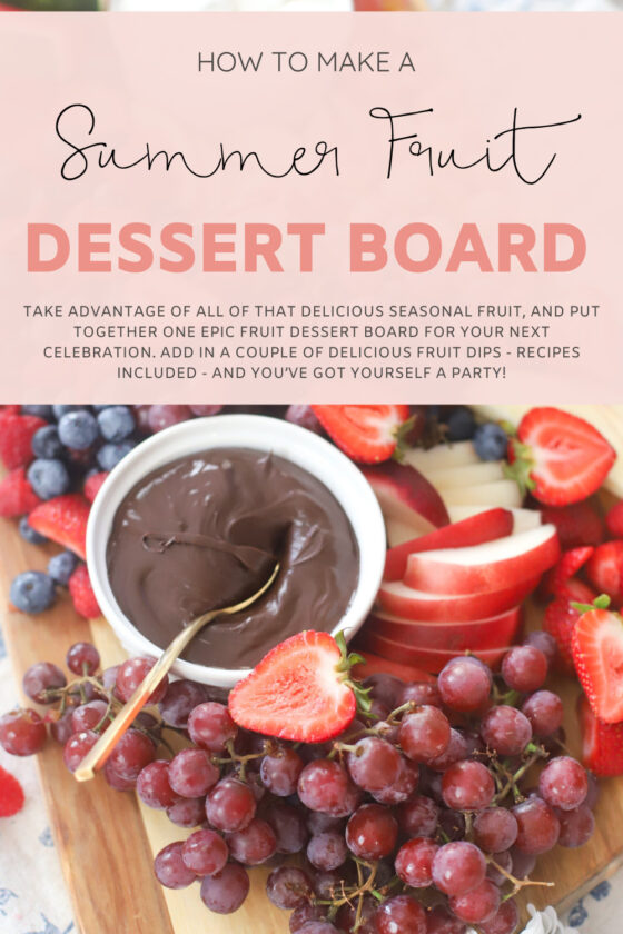 collage of One Epic Fruit Dessert Board + Our Favorite Dairy Free Marshmallow Cheesecake Dip 