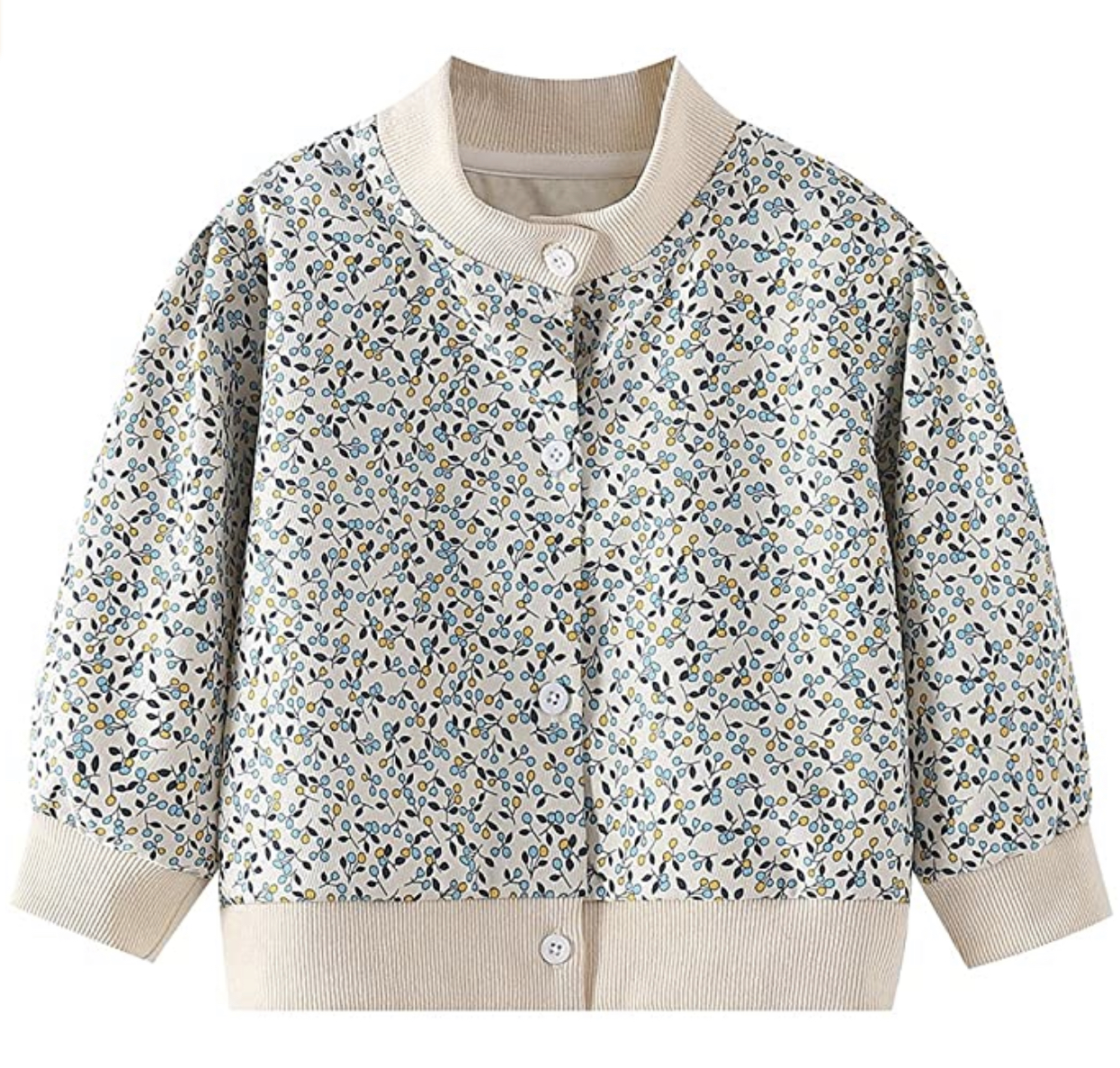 WELAKEN Floral Jacket for Girls Kids & Toddlers