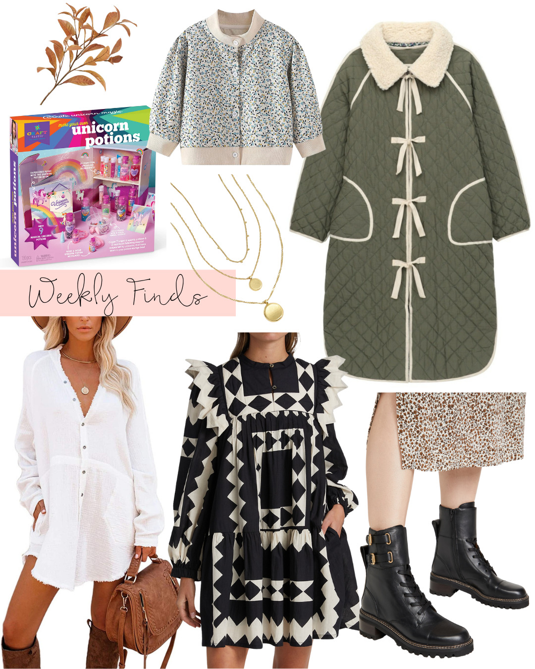 collage of Weekly Finds and Early Fall Things