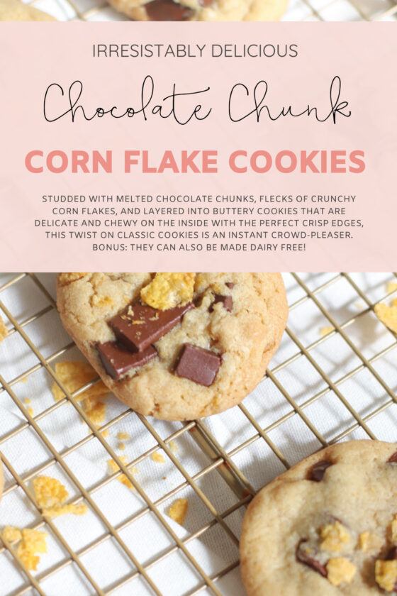 Chocolate Chunk Corn Flake Cereal Cookies - Chocolate Chip Cookie Recipe - GLITTERINC.COM