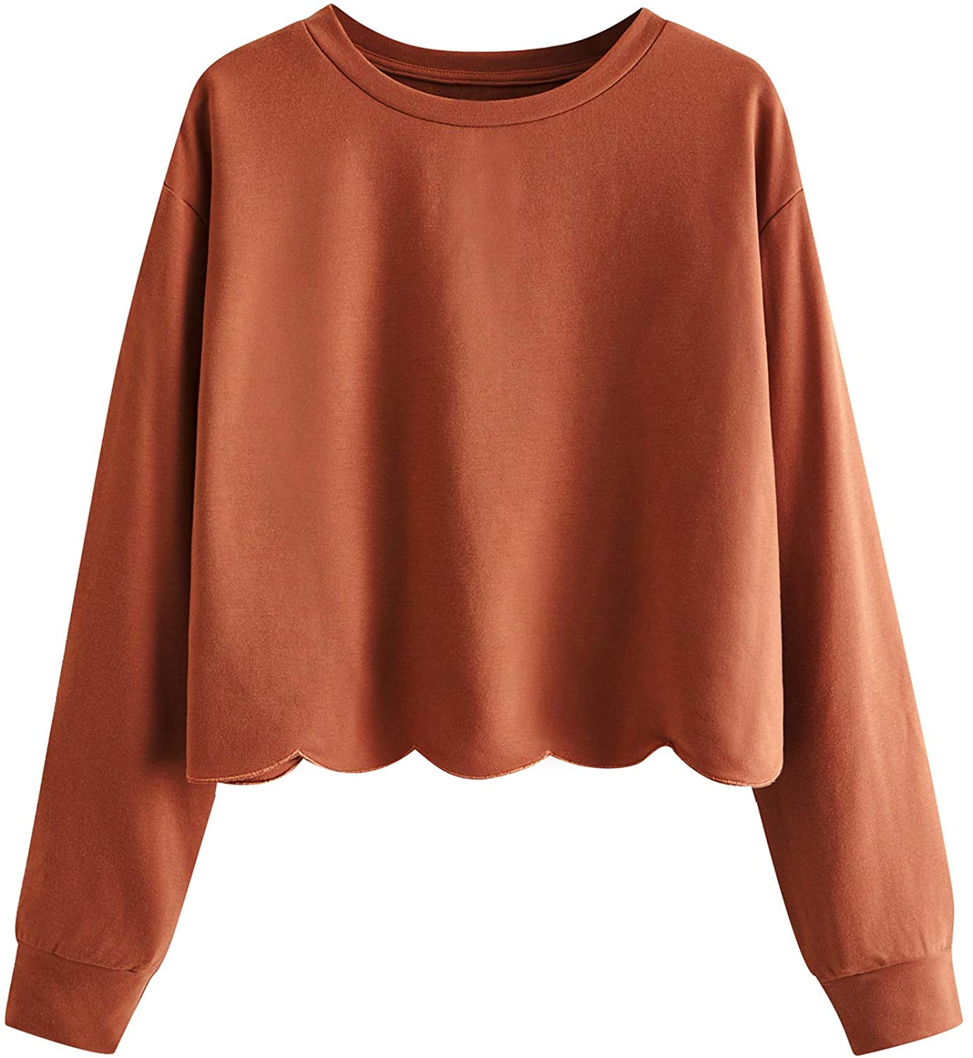 Romwe Casual Scalloped Sweatshirt awesome pair for target sweater pants 