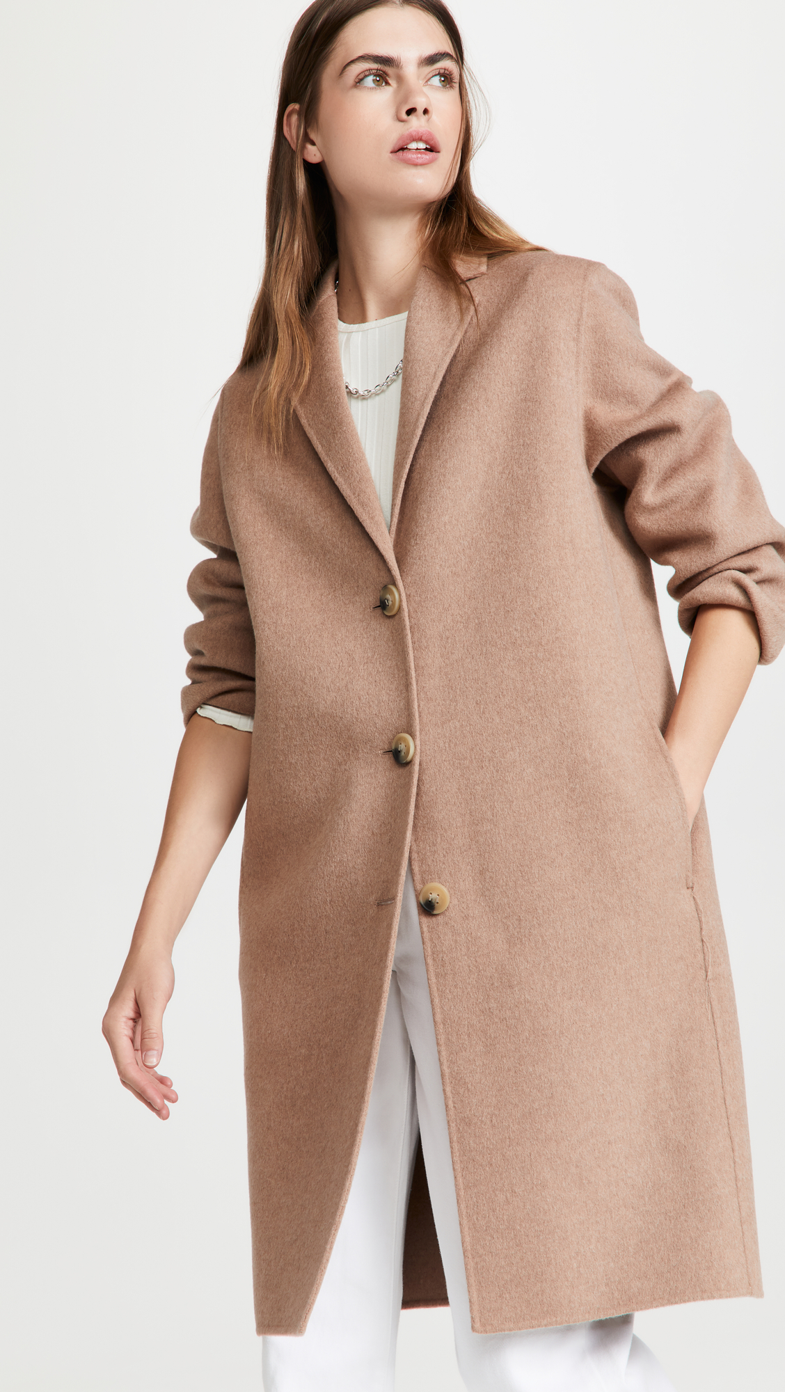 woman wearing Acne Studios Camel Jacket  from The Shopbop Style Event Sale 