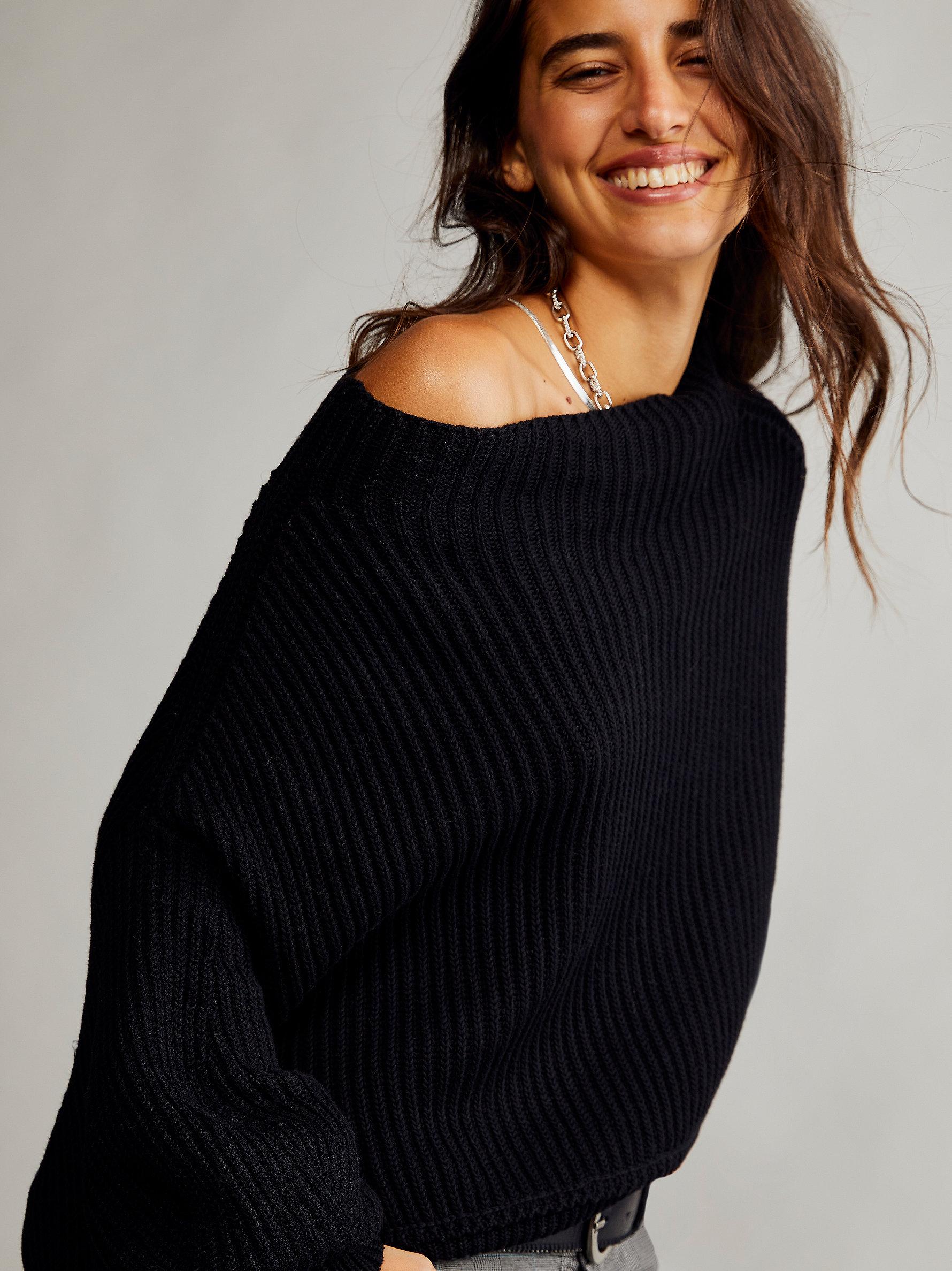 woman in Free People Emmy Mock Neck