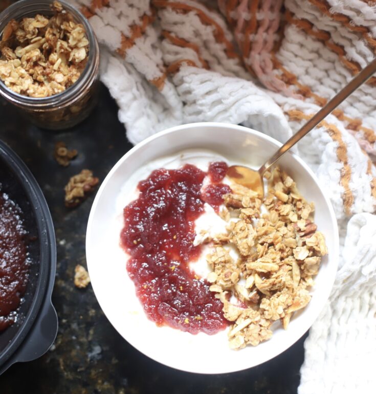 Cranberry Yogurt Parfaits (Using Leftover Cranberry Sauce from Thanksgiving!)