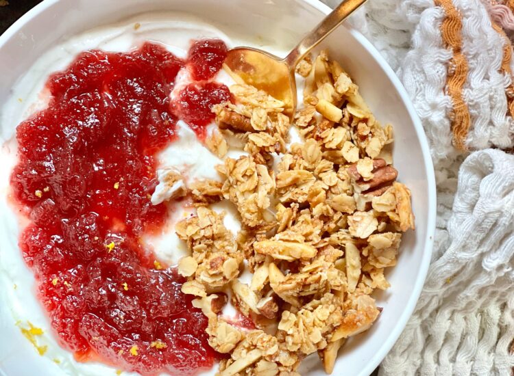 Cranberry Yogurt Parfaits (Using Leftover Cranberry Sauce from Thanksgiving!)