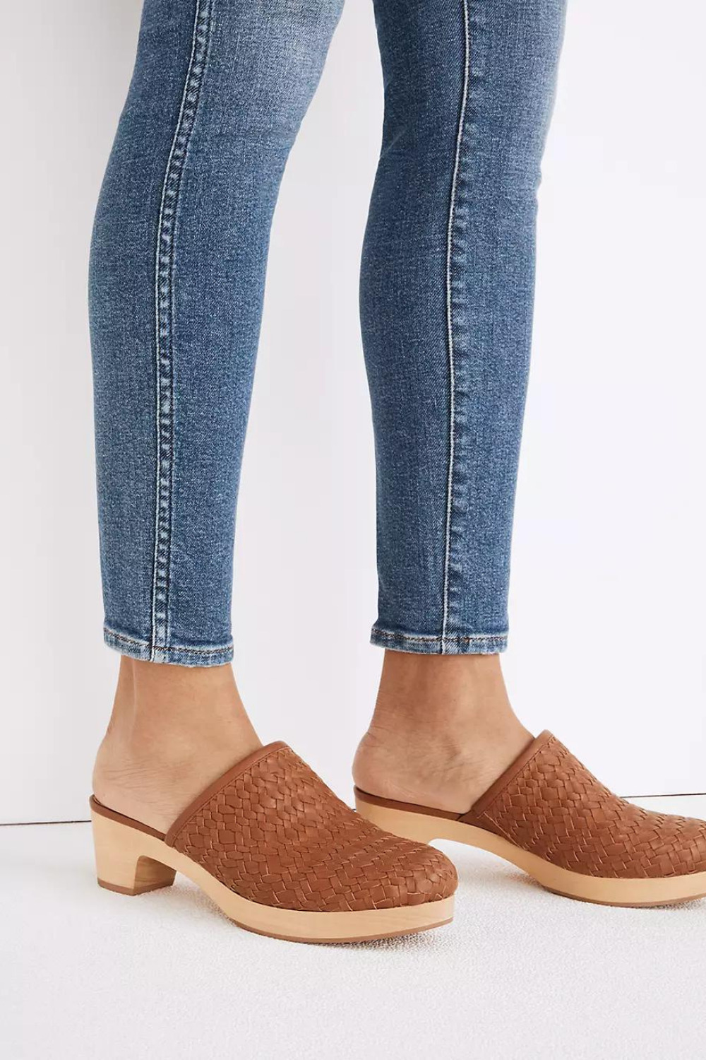 Madewell The Jordyn Clog in Woven Leather