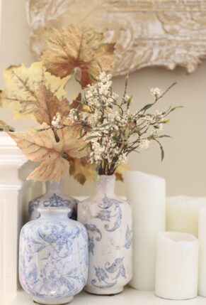 A Far From Perfect Blue and White Fall Mantle - GLITTERINC.COM