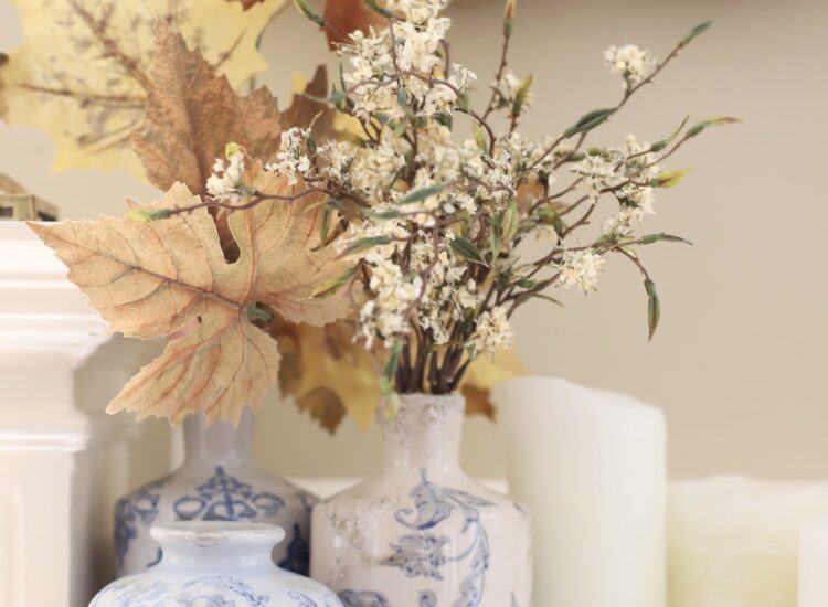 A Far From Perfect Blue and White Fall Mantle - GLITTERINC.COM