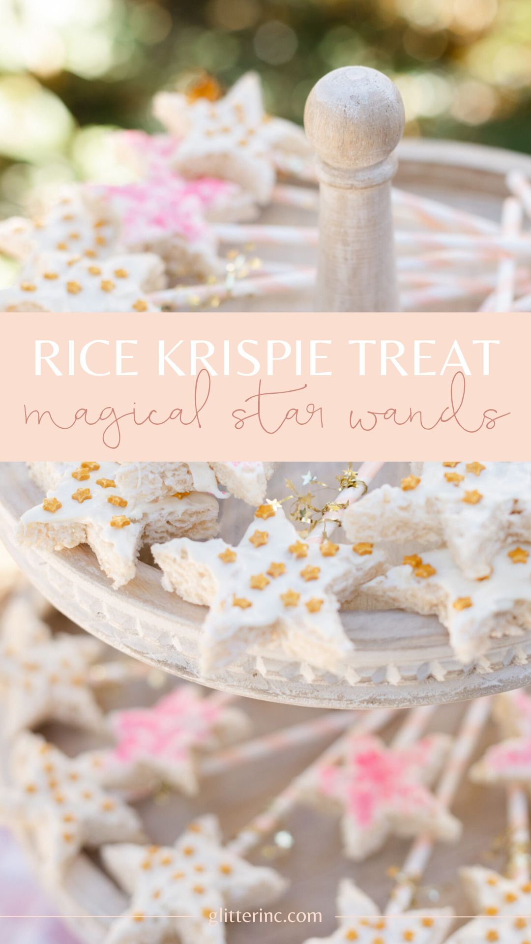 Costume Party Birthday - DIY Magical Rice Krispie Treat Star Wands - GLITTERINC.COM