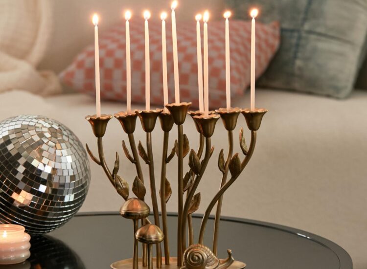 15 Hanukkah Home Décor Favorites - Urban Outfitters Woodland Menorah