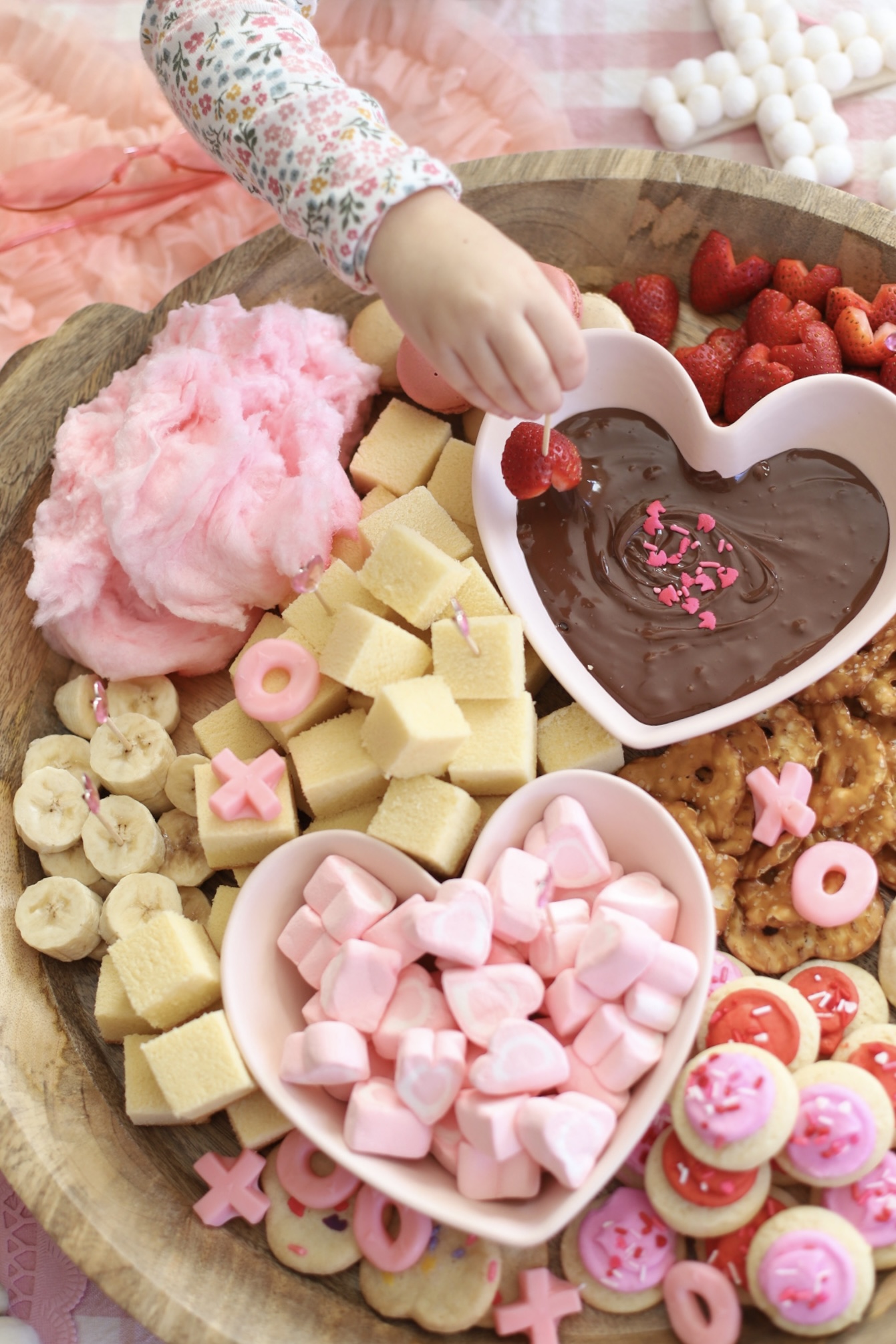 Valentine’s Day Dessert Chocolate Fondue Board