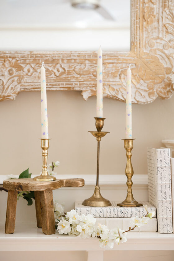 DIY Painted Taper Candlesticks How to Paint Candles Glitter, Inc.