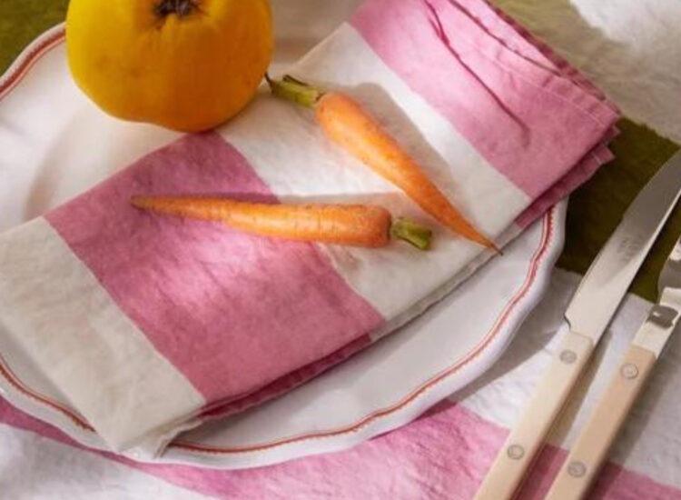 Weekly Finds - SUMMERILL & BISHOP Set of Four Striped Linen Napkins