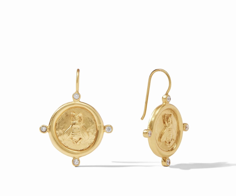 Julie Vos Bee Cameo Earrings