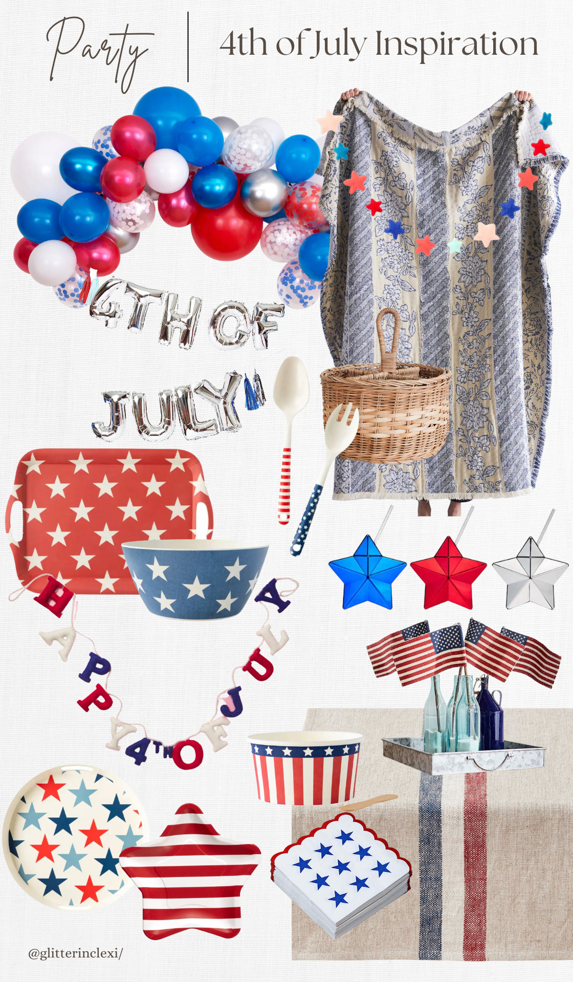 4th of July Party Inspiration Ideas - GLITTERINC.COM