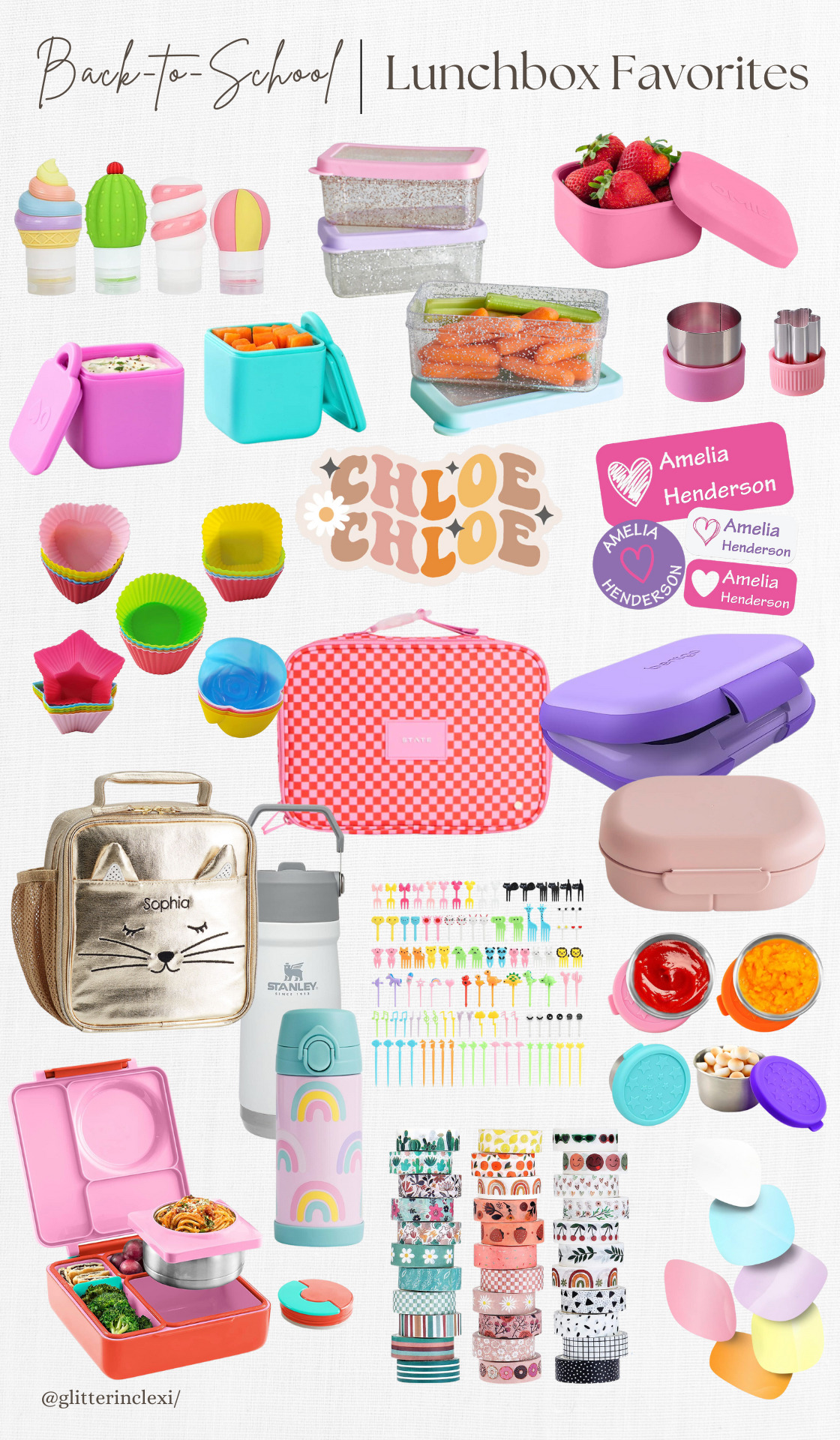 Back-to-School Lunchbox Favorites and Accessories - Glitter, Inc.