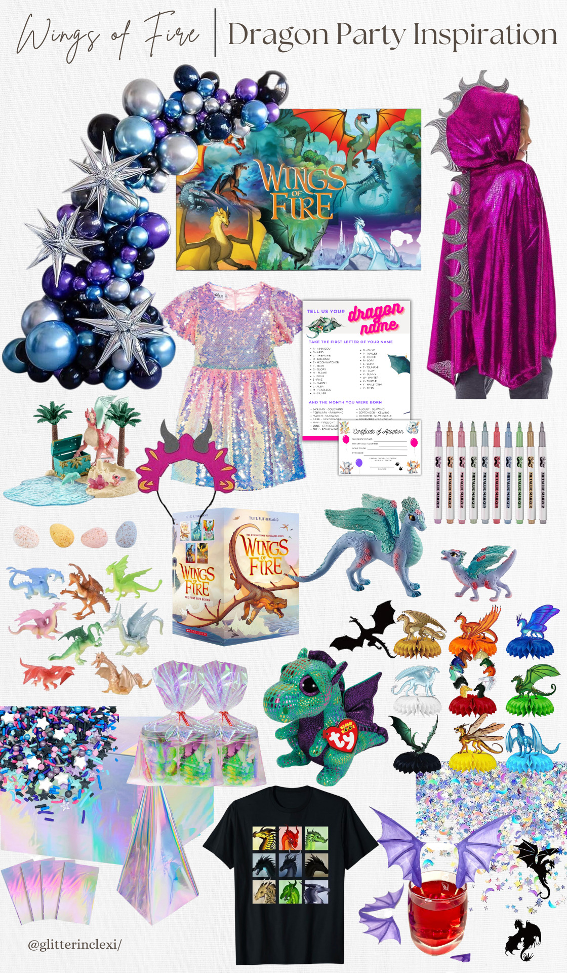 Wings of Fire Dragon Birthday Party Inspiration - GLITTERINC.COM