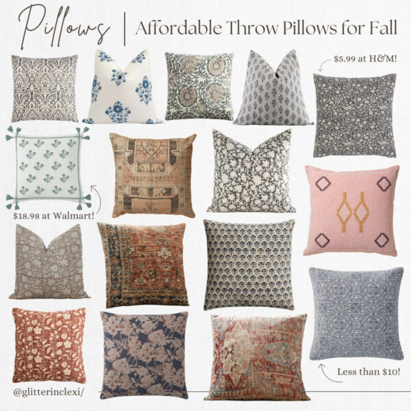 16 Affordable Throw Pillows for Fall Glitter, Inc.