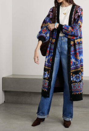 FARM RIO Jacquard-Knit Cardigan via Net-A-Porter - Weekly Finds
