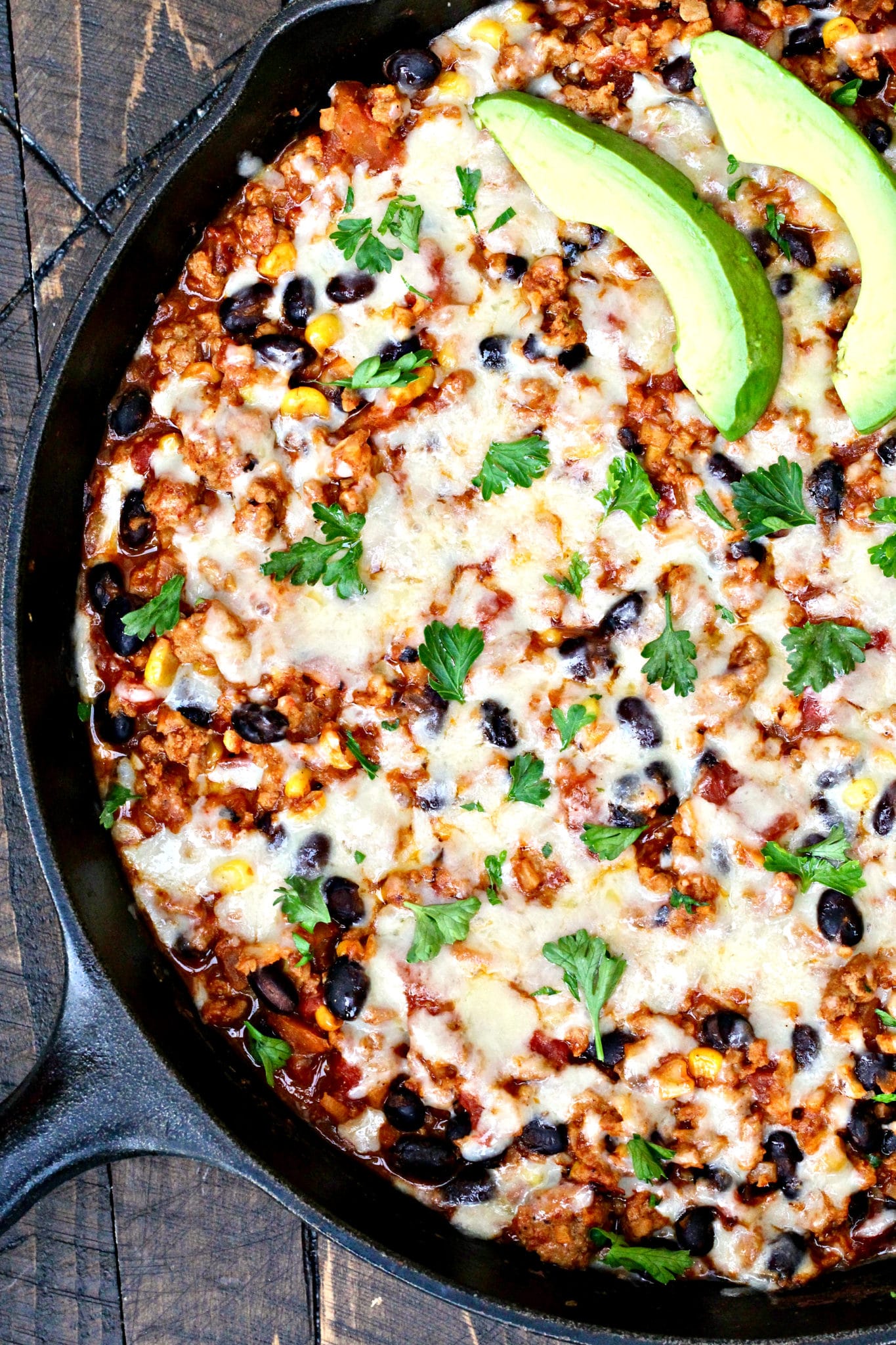 Cheesy Mexican Turkey Taco Skillet - Easy Weeknight Dinner Recipe Idea