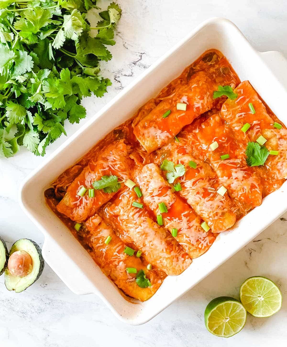 Chicken Slow Cooker Enchiladas