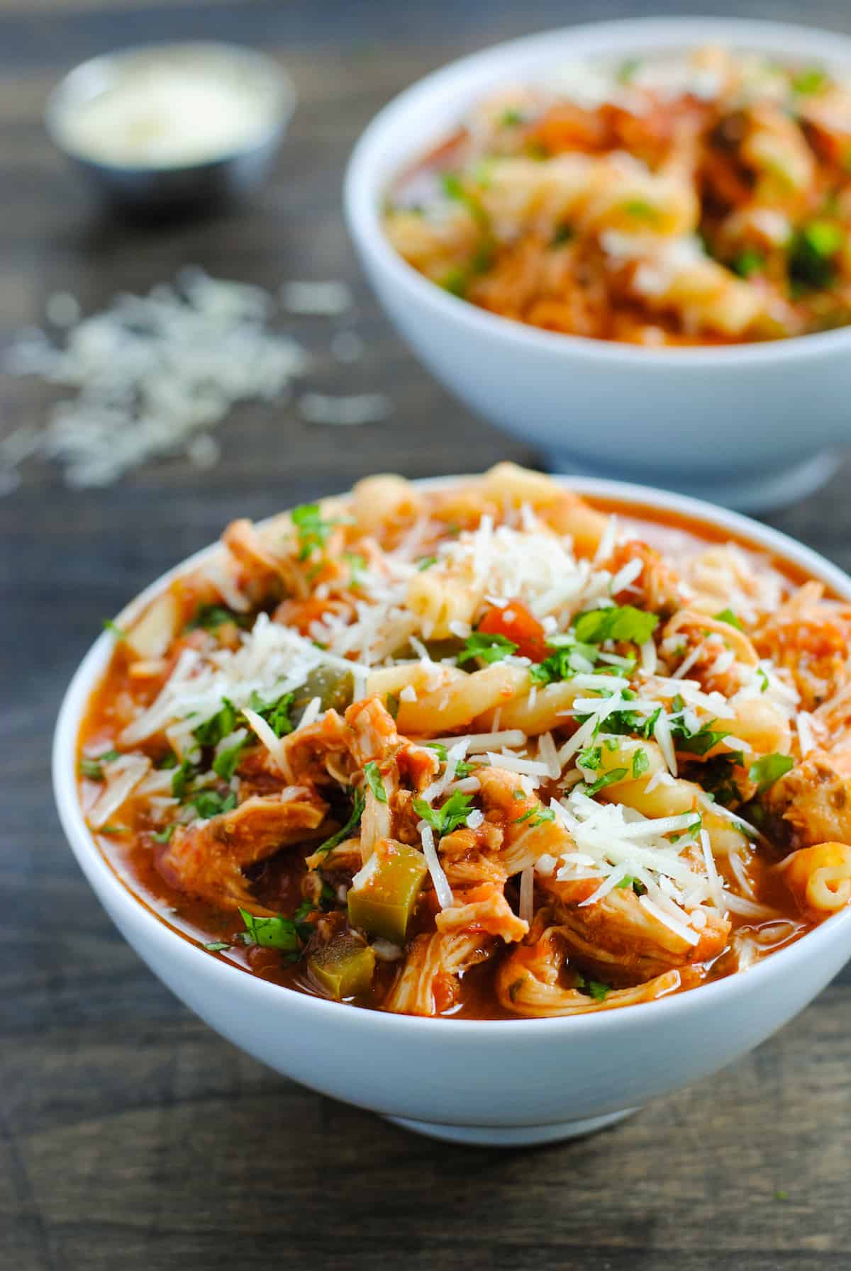 Crockpot Chicken Parmesan Soup - Easy Weeknight Dinner Idea