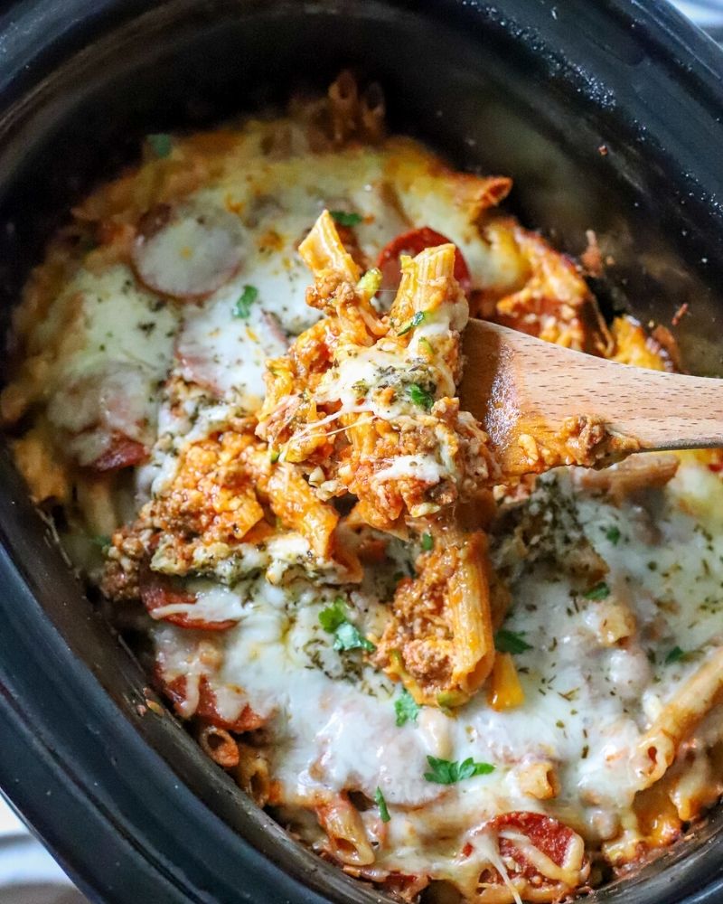 Crockpot Pizza Casserole