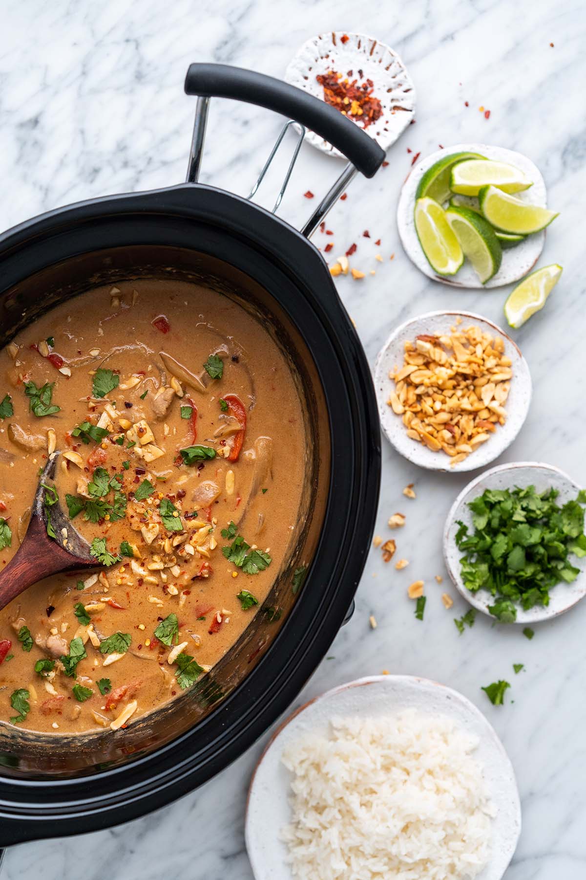 Easy Slow Cooker Thai Peanut Chicken Recipe - Simple Weeknight Dinner Idea