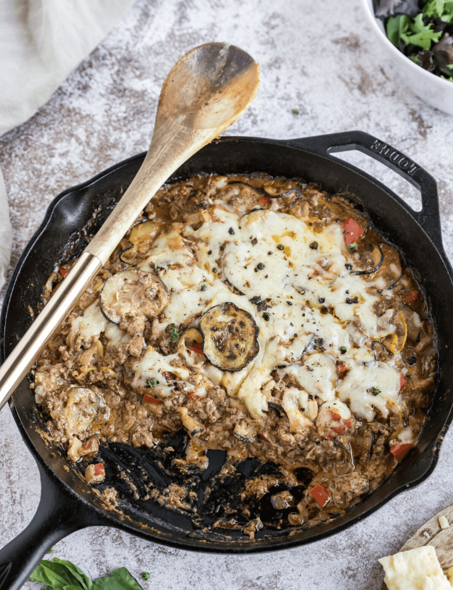 Easy Zucchini Casserole with Ground Beef (Low-Carb) Dinner Recipe 