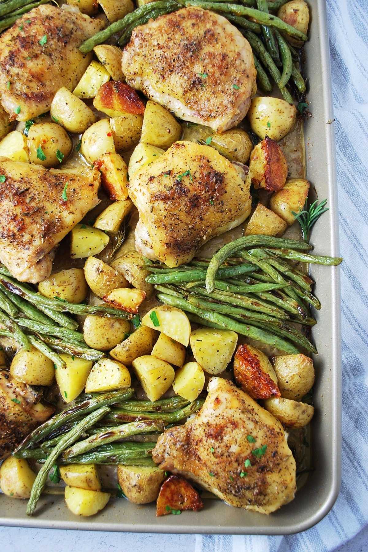 Herb-Roasted Sheet Pan Chicken Recipe - Weeknight Dinner