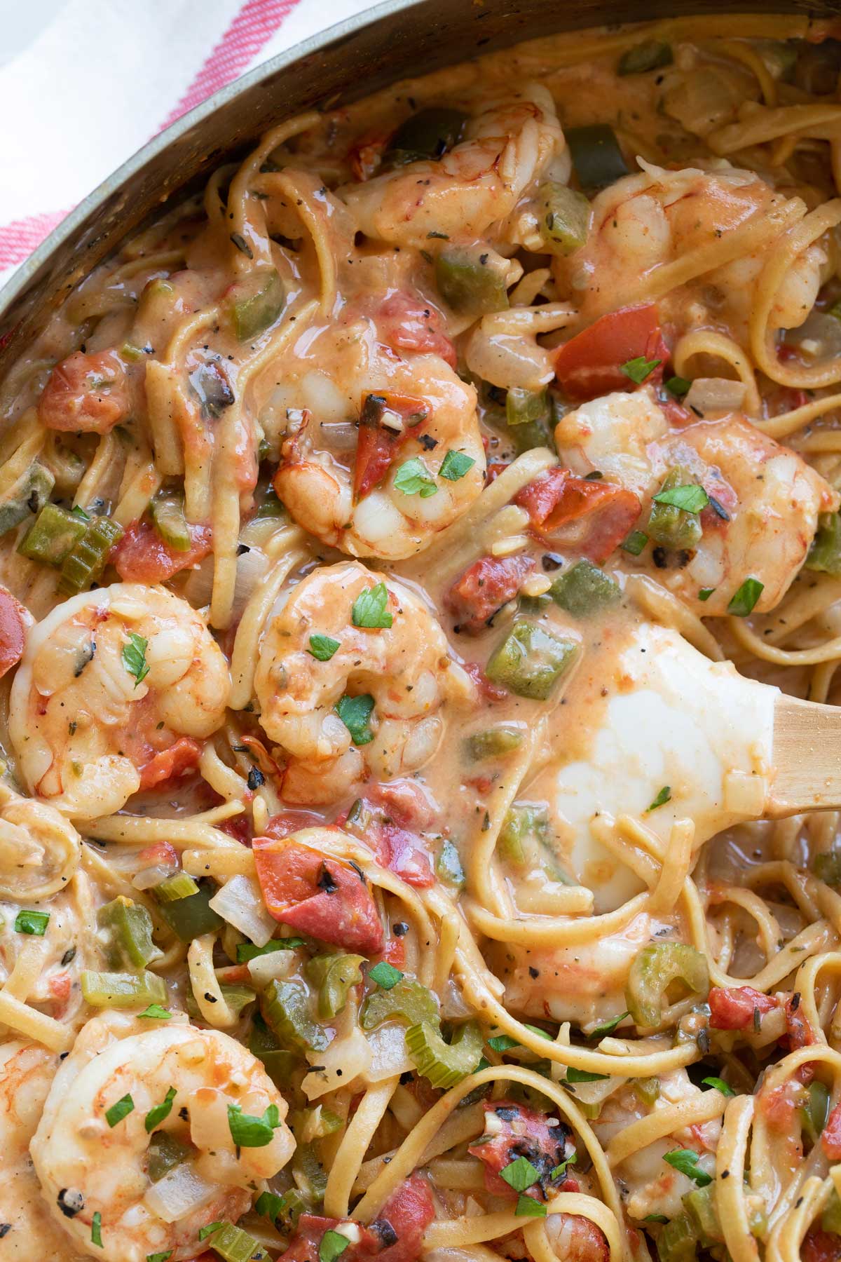 One Pot Creamy Cajun Shrimp Pasta - Easy Weeknight Dinner Idea