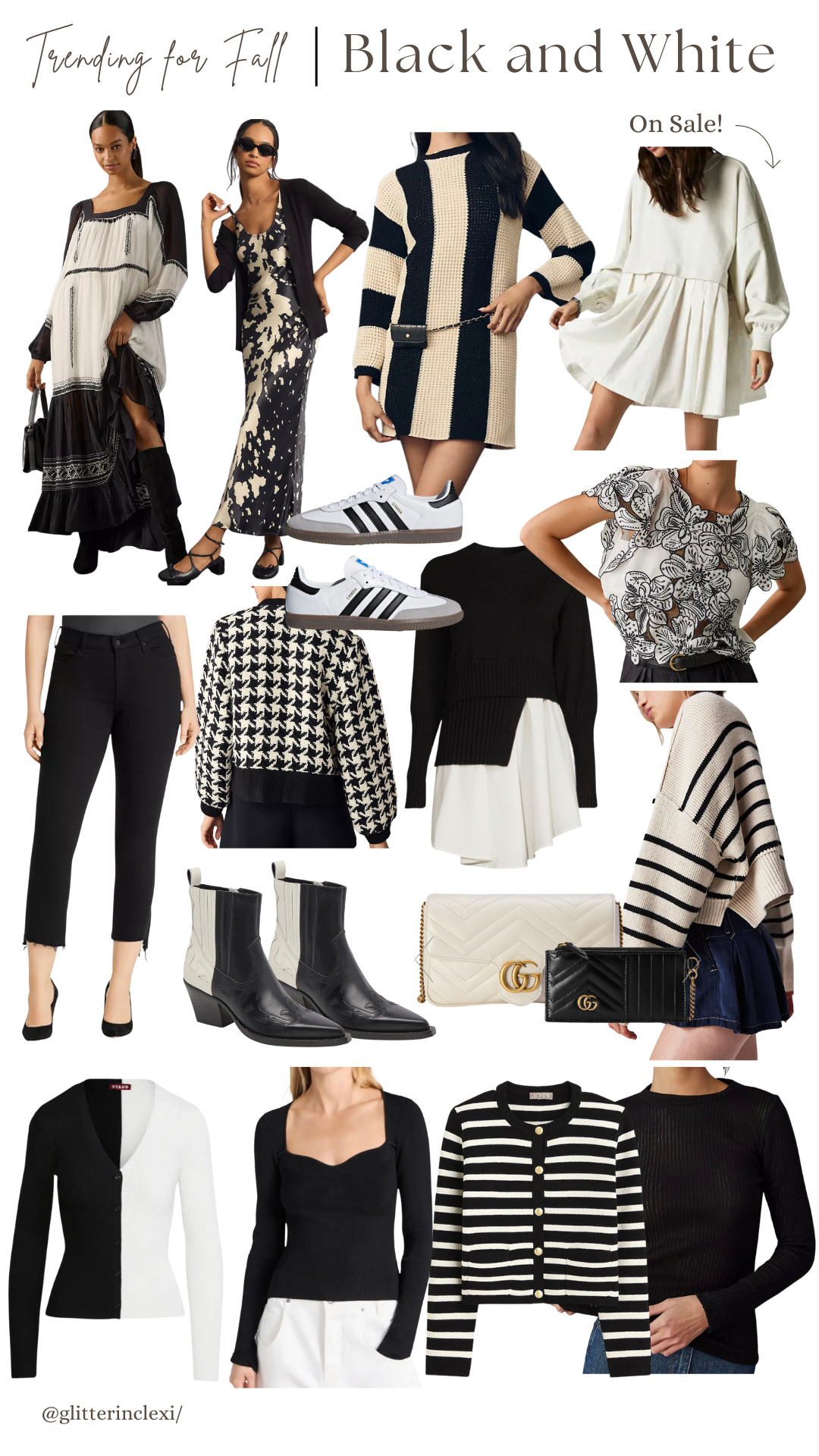 Trending for Fall: Black & White Fashion - Glitter, Inc.