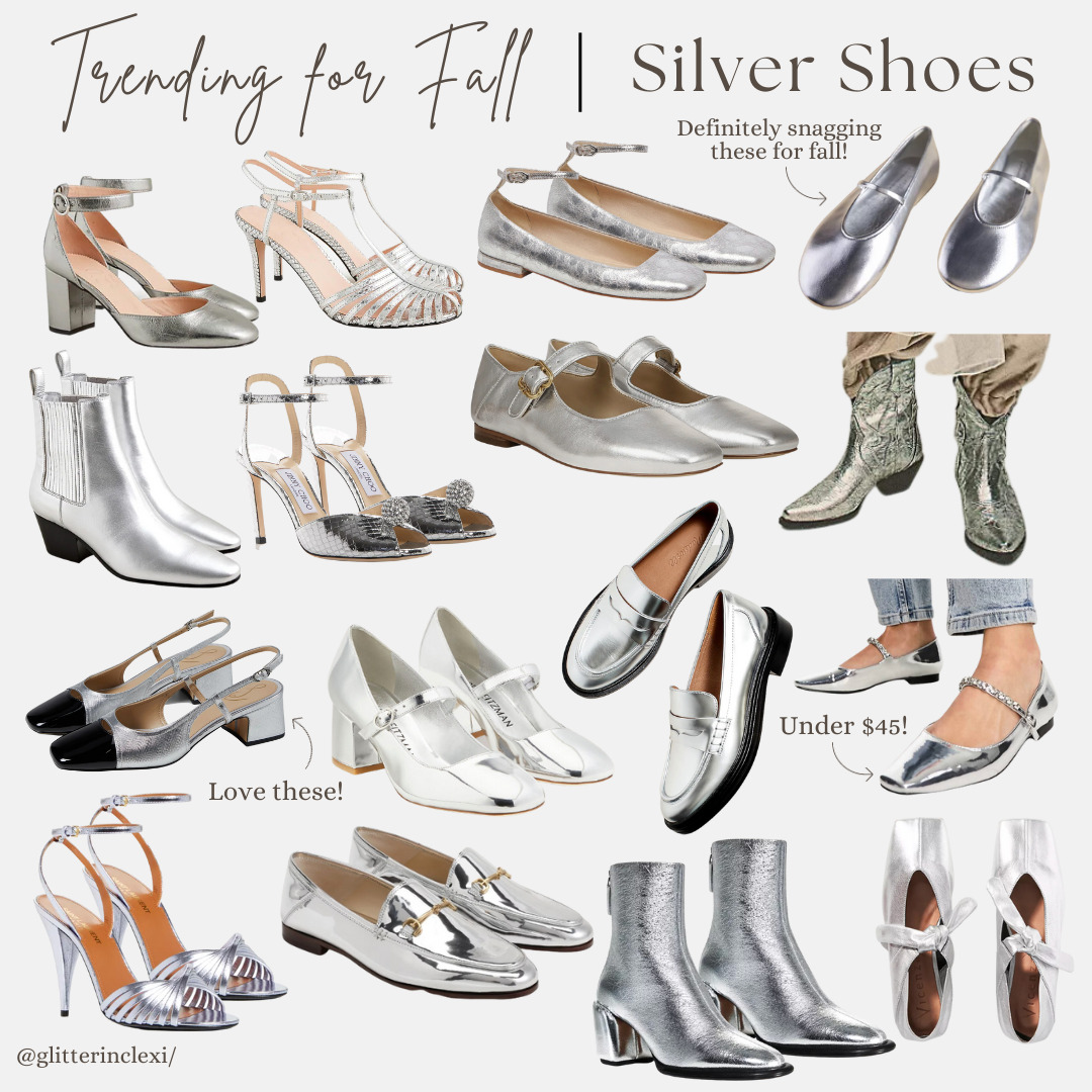 silver dress shoes for women