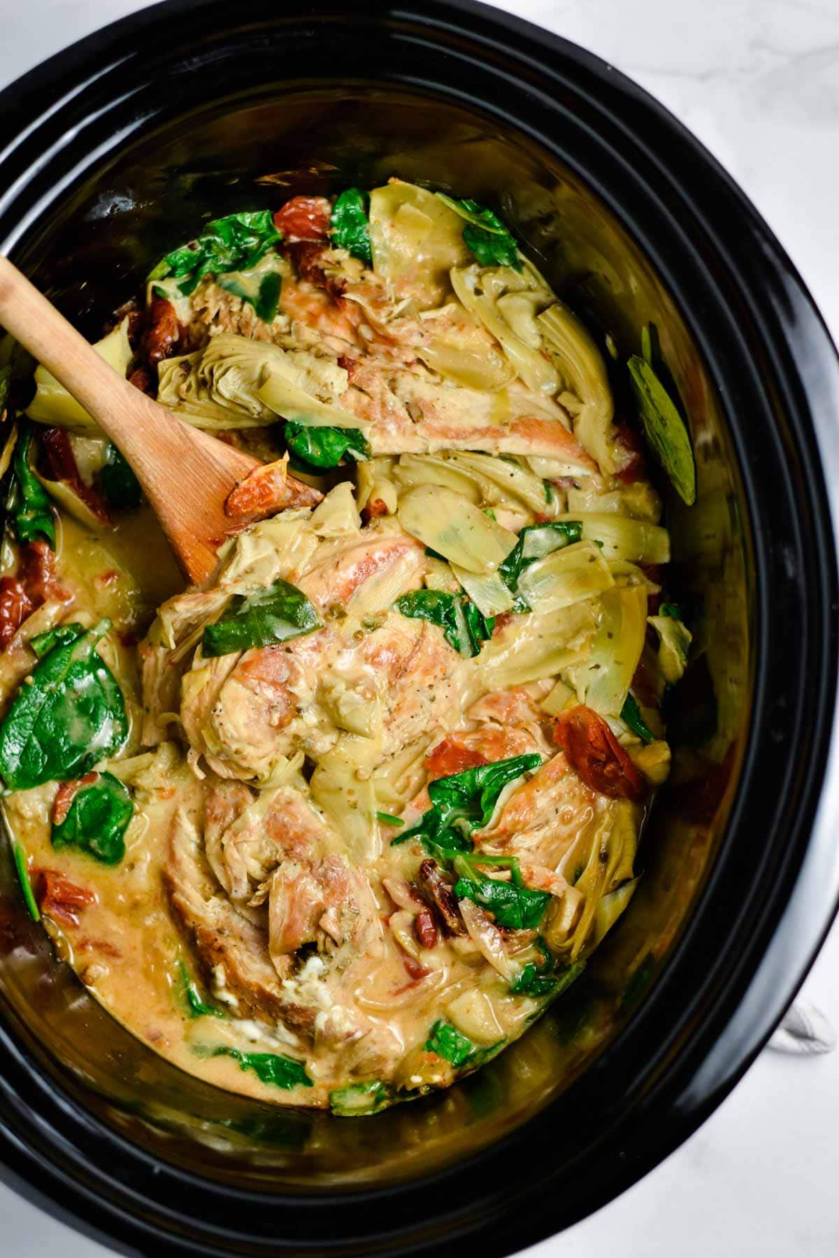 Crockpot Tuscan Chicken