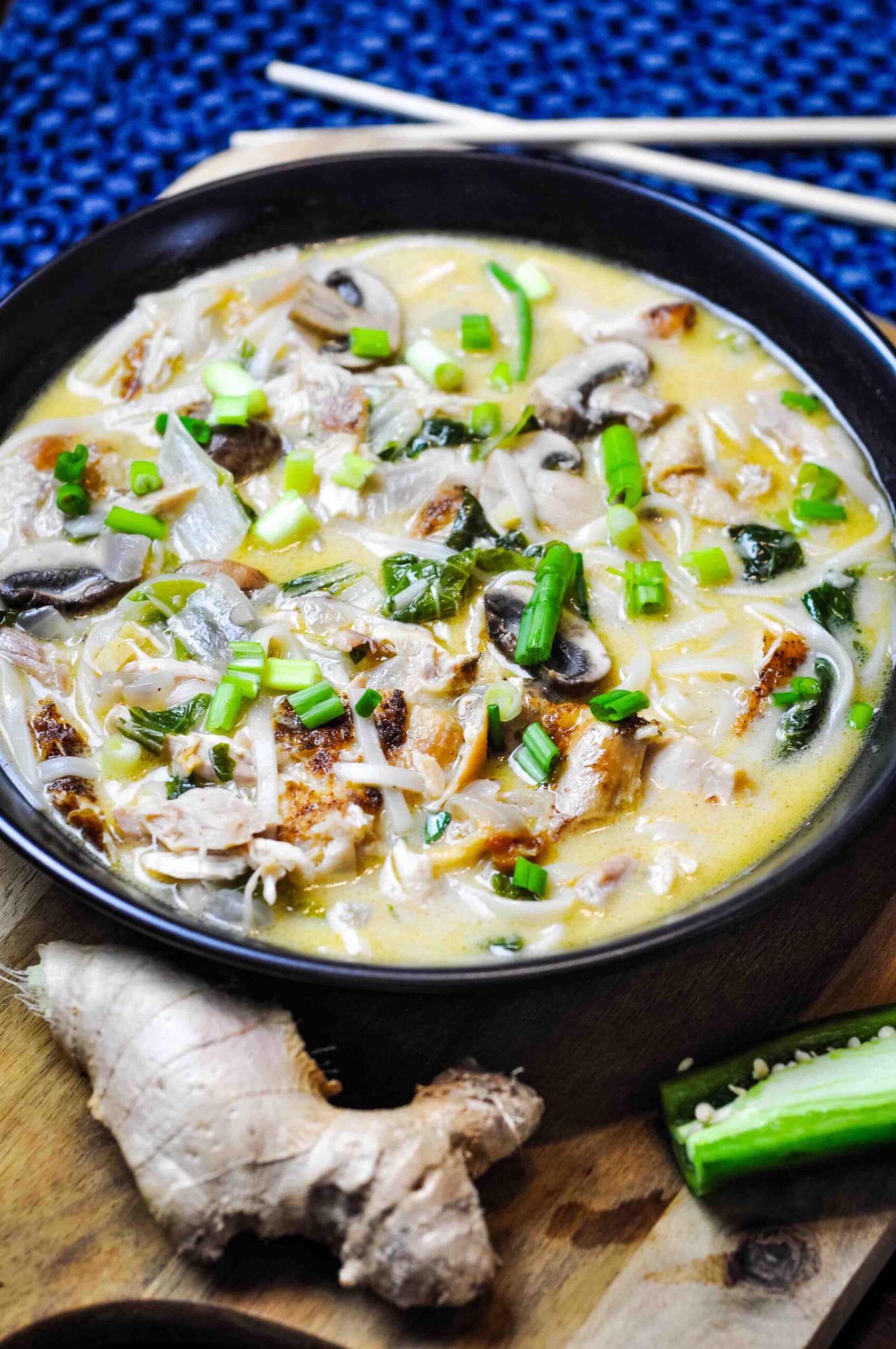 Creamy Asian Chicken Noodle Soup