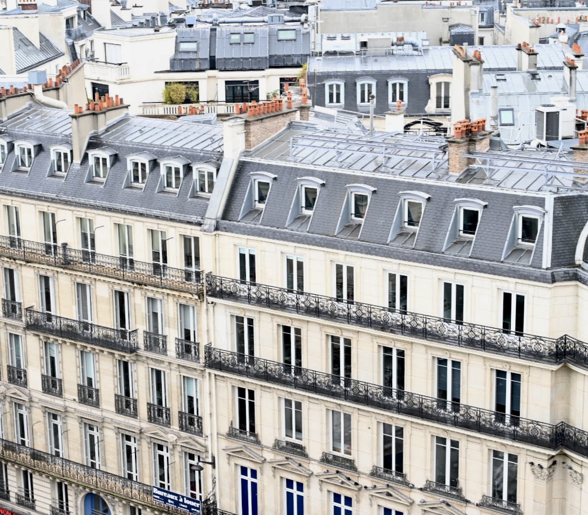 rooftop views from the top of Lafayette Paris Haussmann