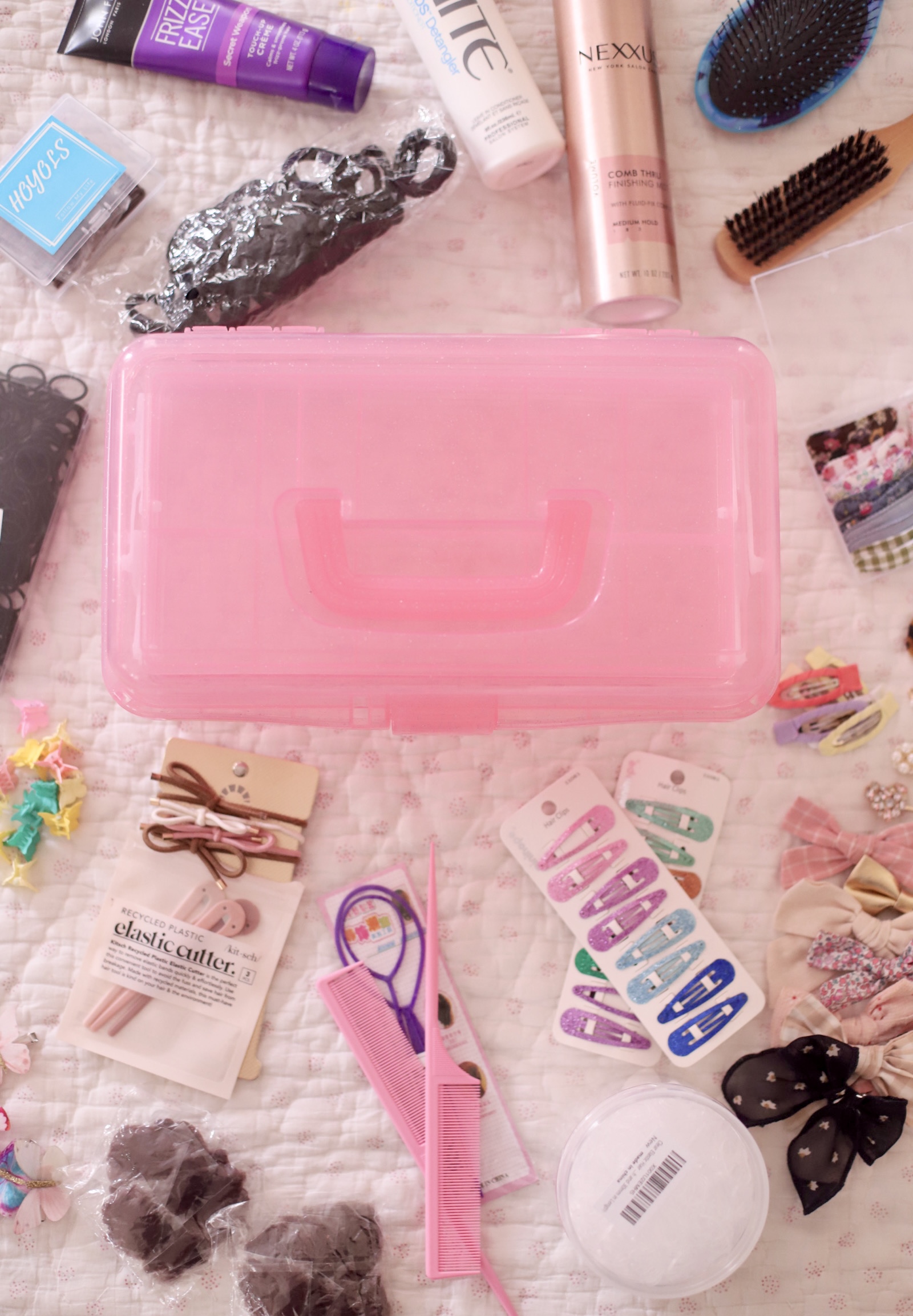 DIY Portable Home Hairstyling Box - Our Easy Morning Hair Routine With Three Girls - GLITTERINC.COM