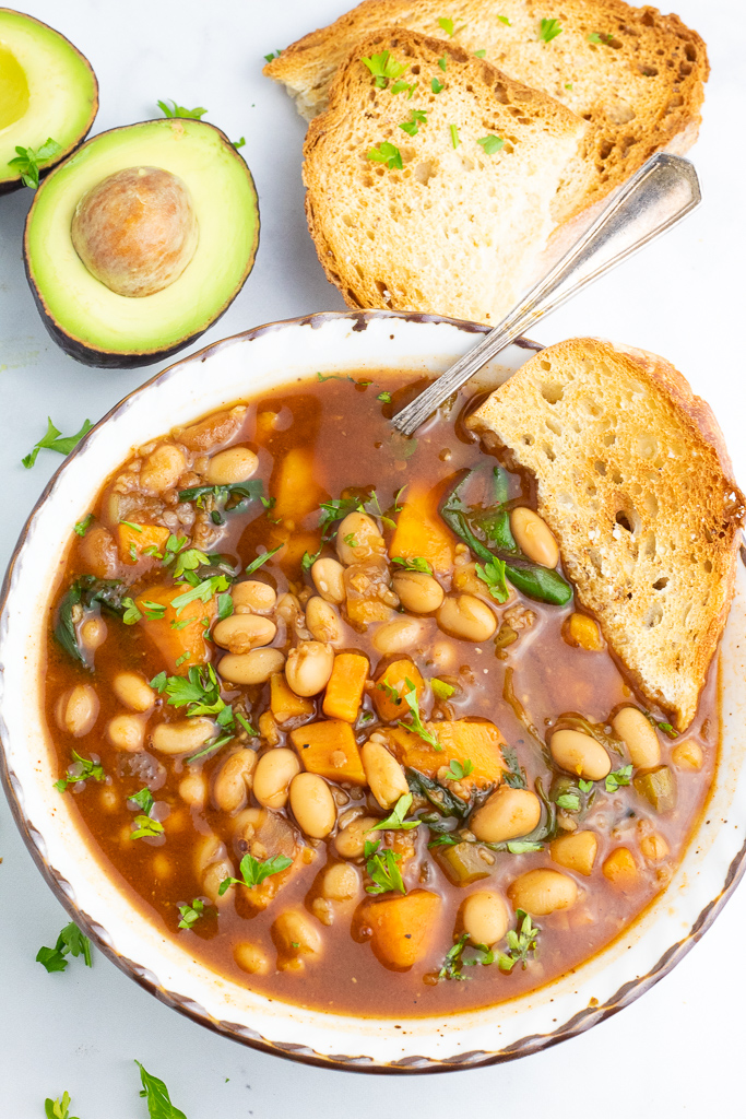 White Bean and Bulgur Soup