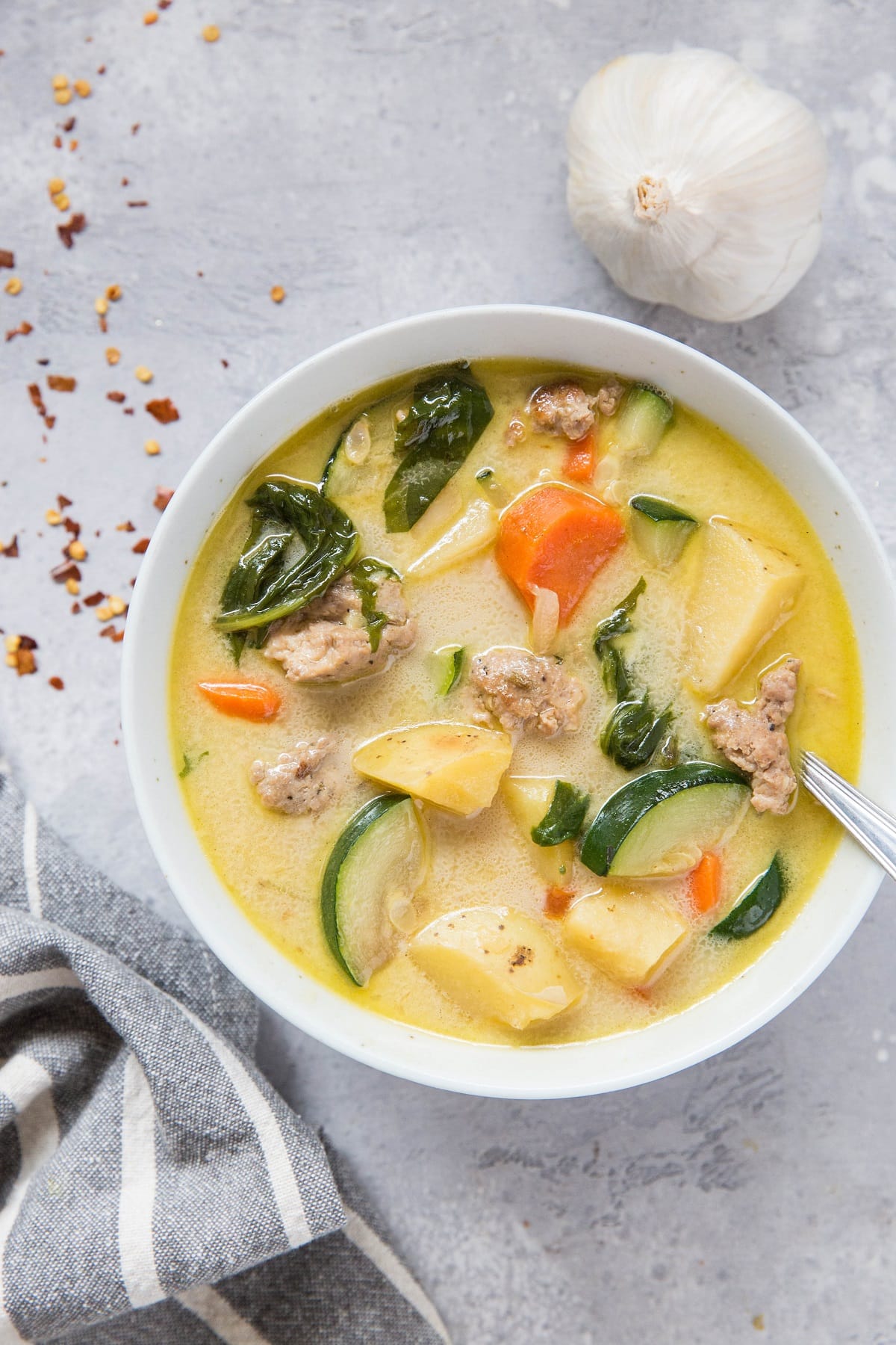 Healthy Ground Turkey Soup with Vegetables