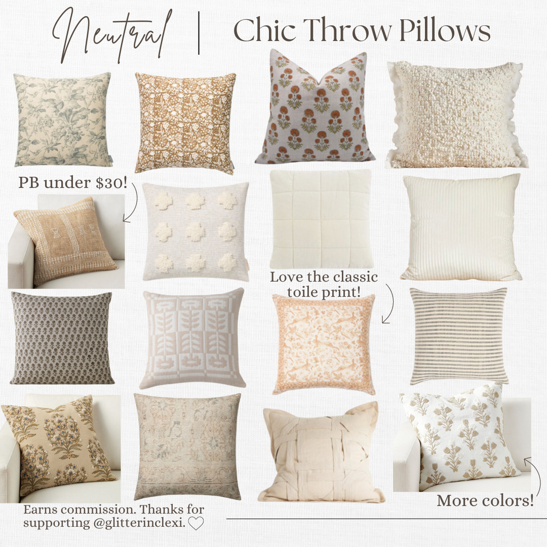 16 Neutral Chic Throw Pillows to Spruce Up Any Space - Home Design Decor - GLITTERINC.COM