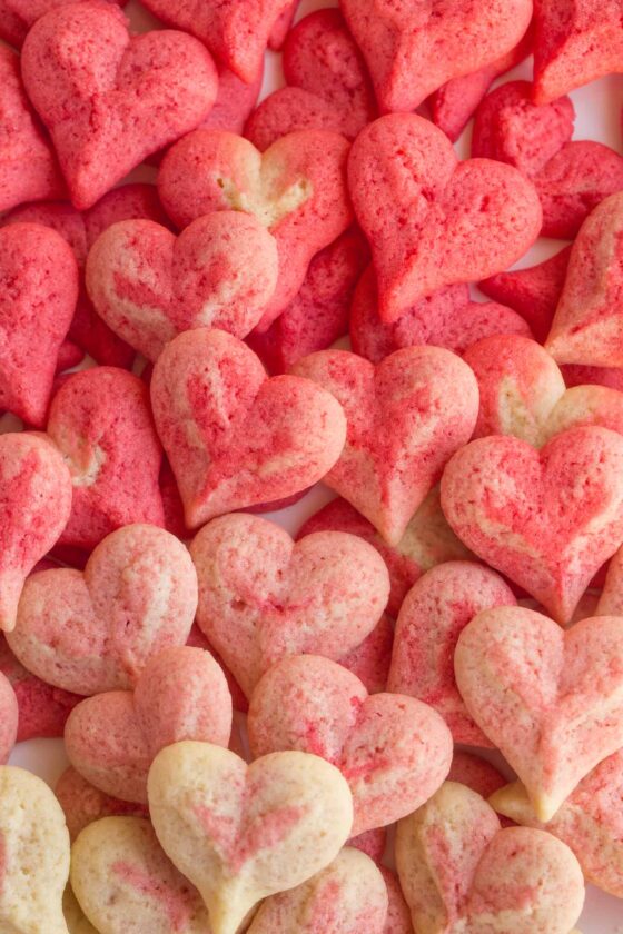 Ombre Heart Spritz Cookies