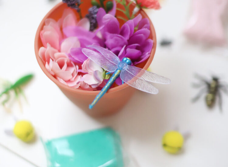 Bug-tastic Bug-themed kids birthday party decor and party activity - Bug Terrarium Craft and Bug Butterfly Dress-up Station - GLITTERINC.COM