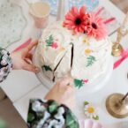 Adelaide’s Wildflower 1st Birthday Brunch Garden Party - A Simple At Home Celebration for Our One Year Old Girl - Dried Flowers Easy Birthday Cake DIY - GLITTERINC.COM